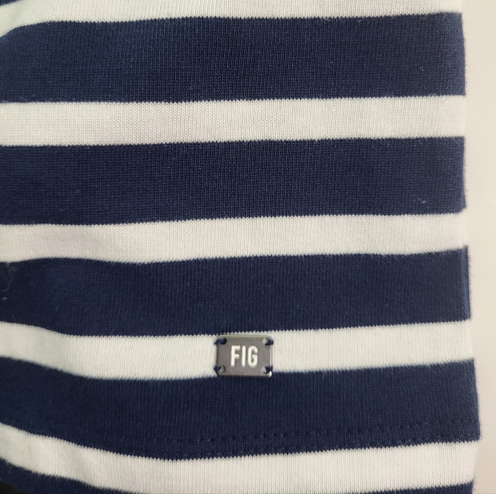 NWT Fig Newport Sleeveless Top - White & Navy Stripped - Picture 4 of 7